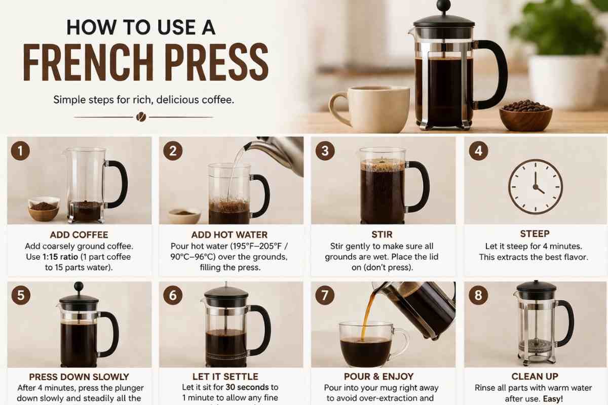 how to use french press